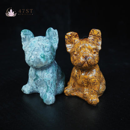 Multi-Material French Bulldog Carving