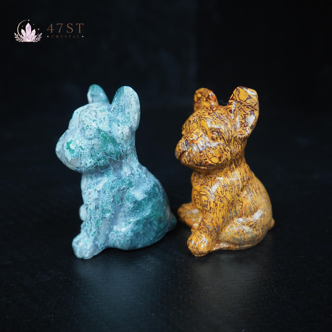 Multi-Material French Bulldog Carving