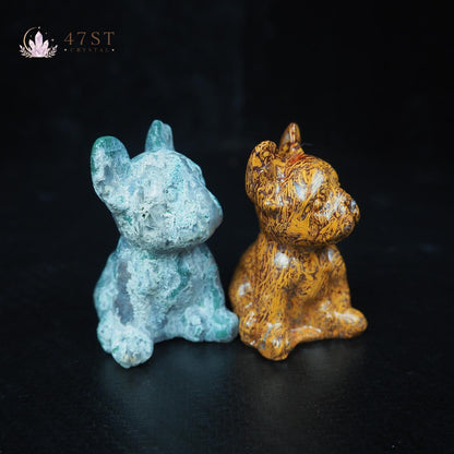 Multi-Material French Bulldog Carving