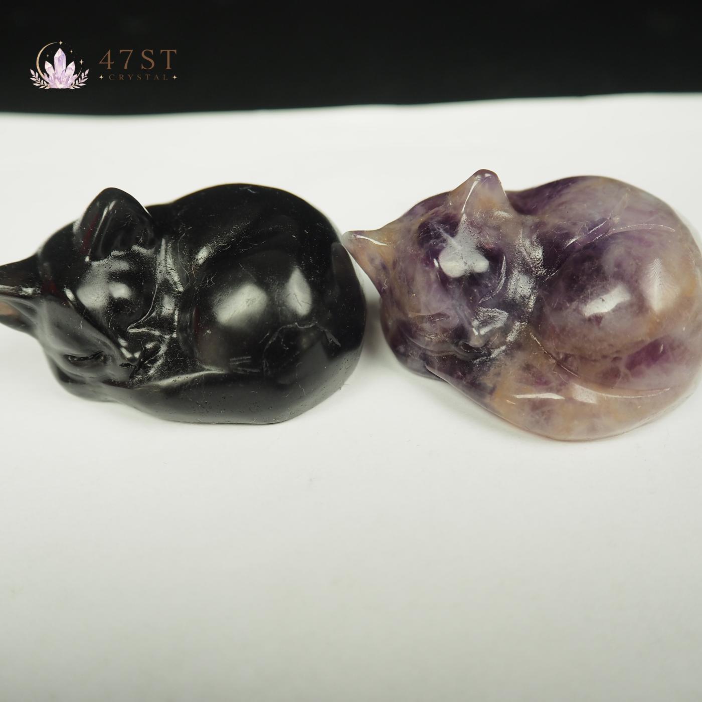 Multi-Material Sleeping Cat Carving