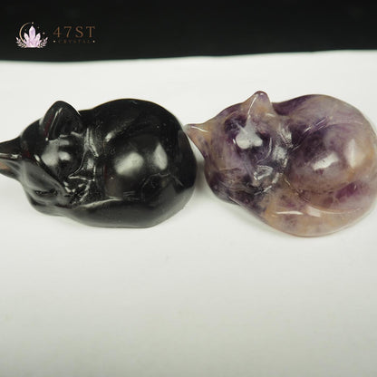 Multi-Material Sleeping Cat Carving