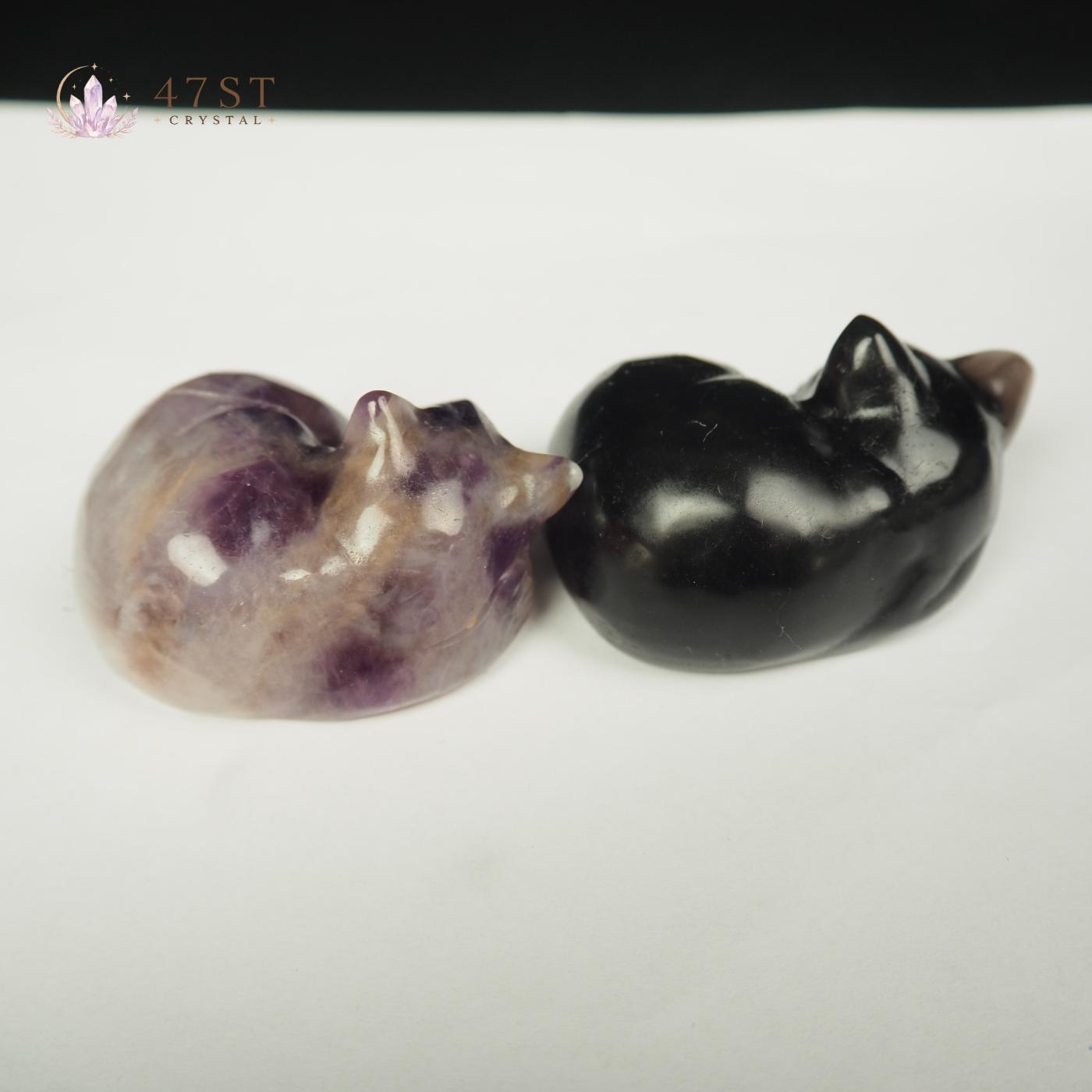 Multi-Material Sleeping Cat Carving