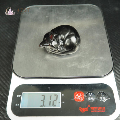 Multi-Material Sleeping Cat Carving