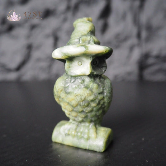 Serpentine Owl Carving