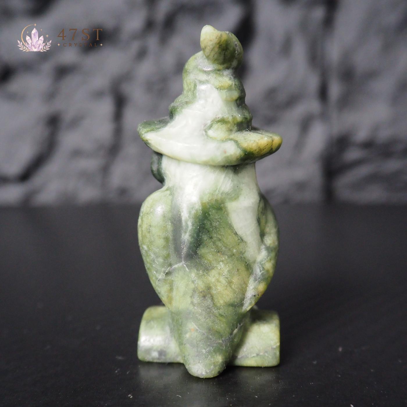 Serpentine Owl Carving