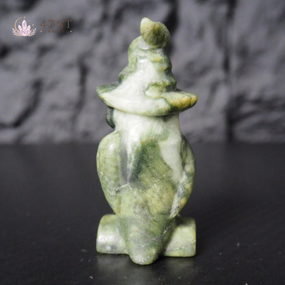 Serpentine Owl Carving