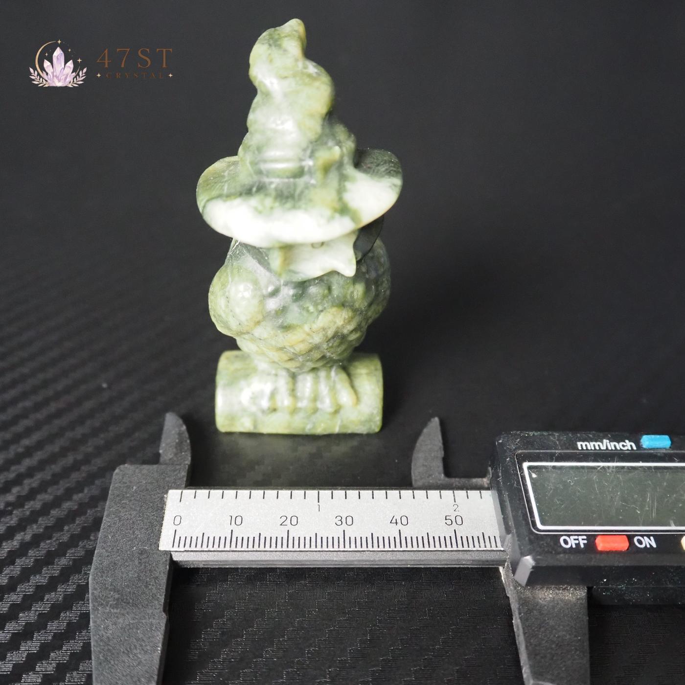 Serpentine Owl Carving