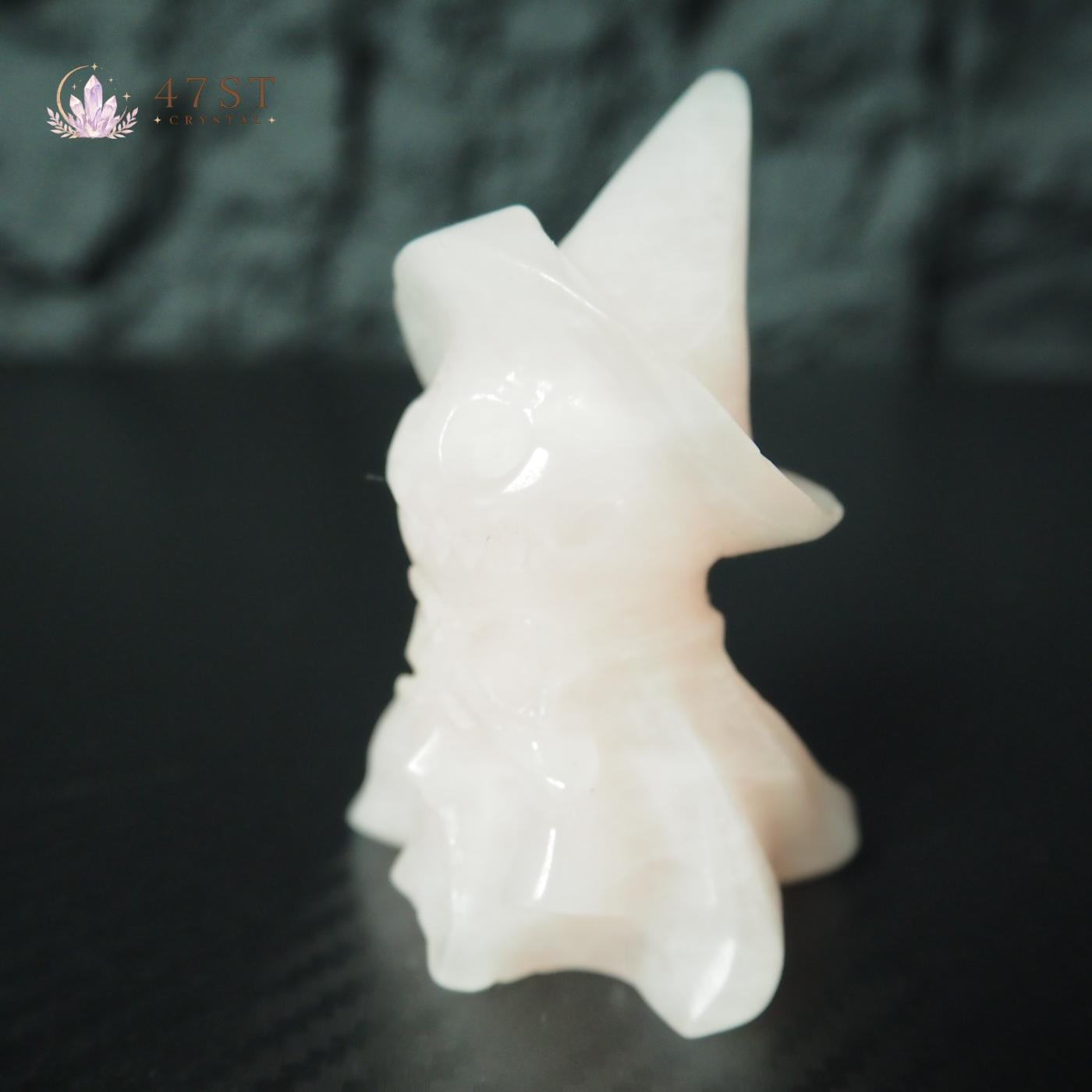 Rose Quartz Pumpkin Head