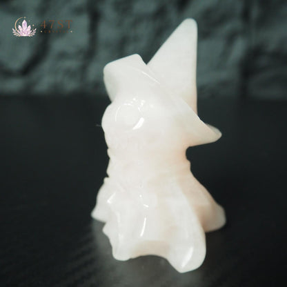 Rose Quartz Pumpkin Head