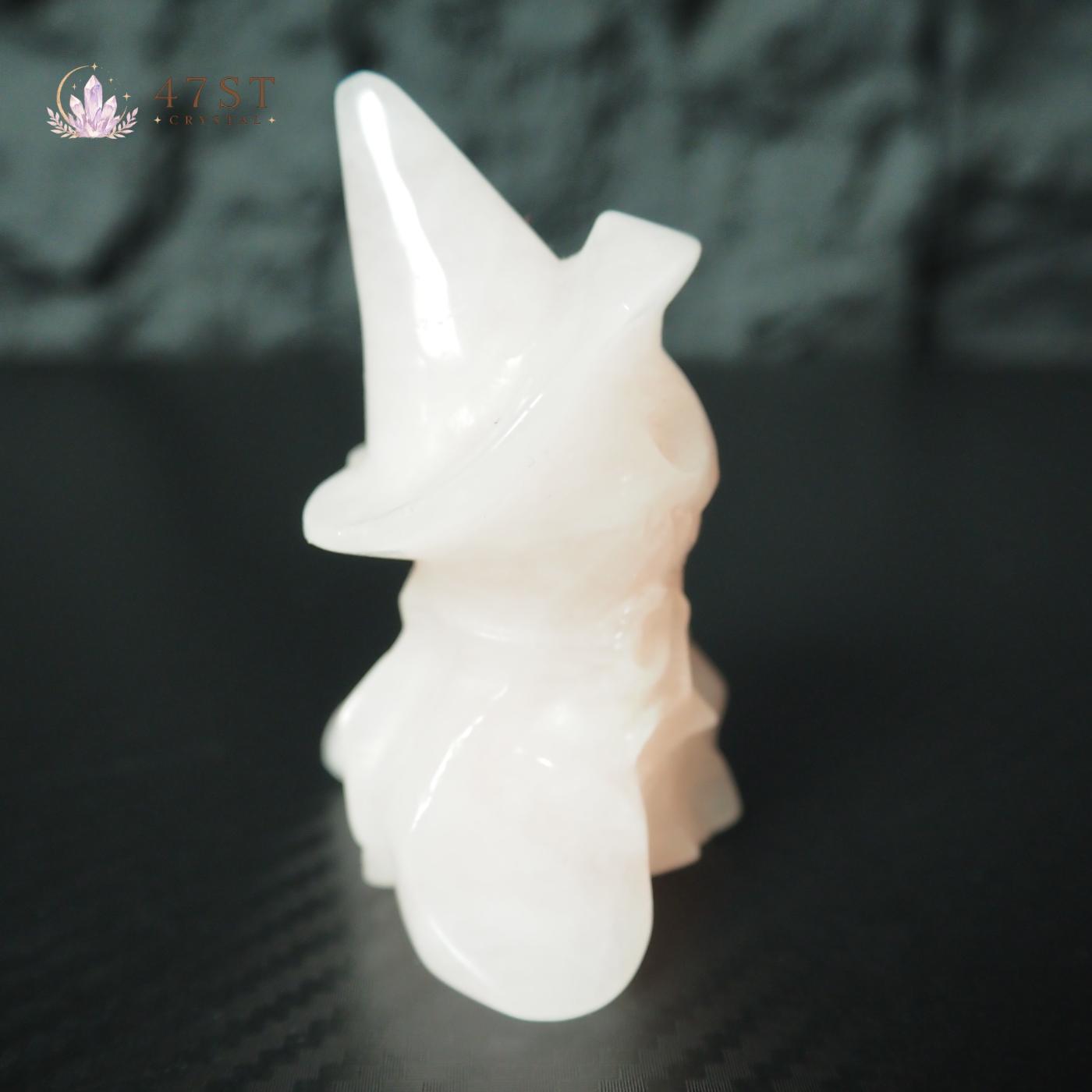 Rose Quartz Pumpkin Head