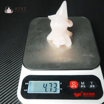 Rose Quartz Pumpkin Head