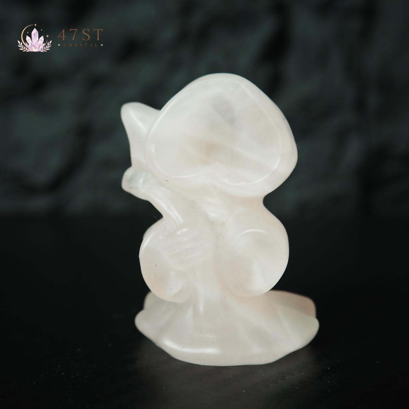 Rose Quartz Grim Reaper Carving