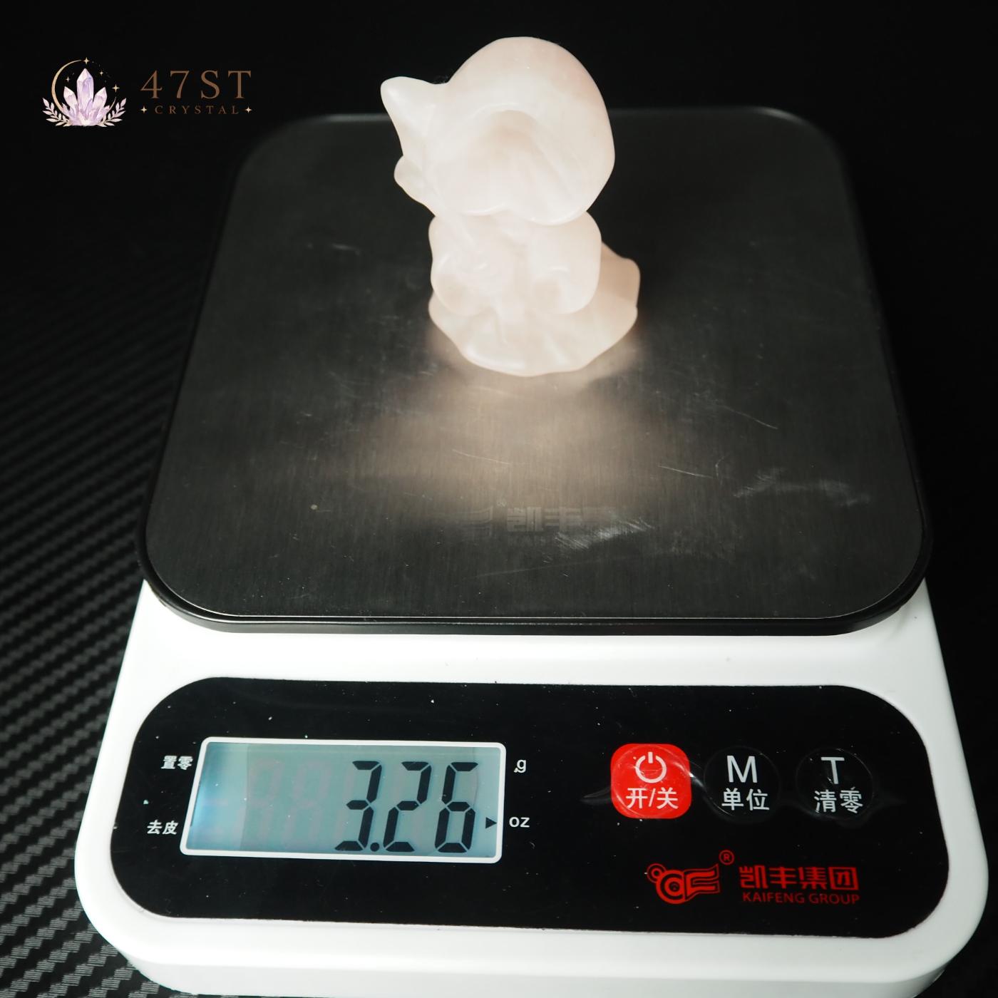Rose Quartz Grim Reaper Carving