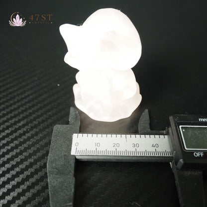 Rose Quartz Grim Reaper Carving