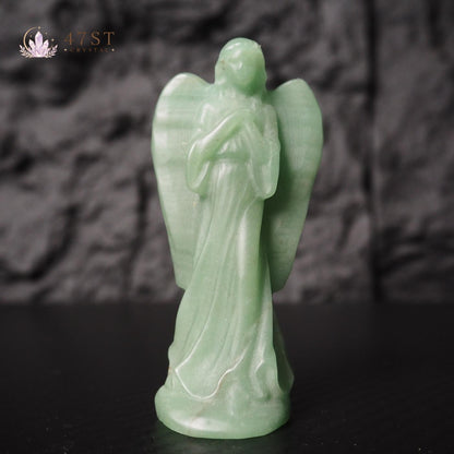Green Aventurine Angel Carving