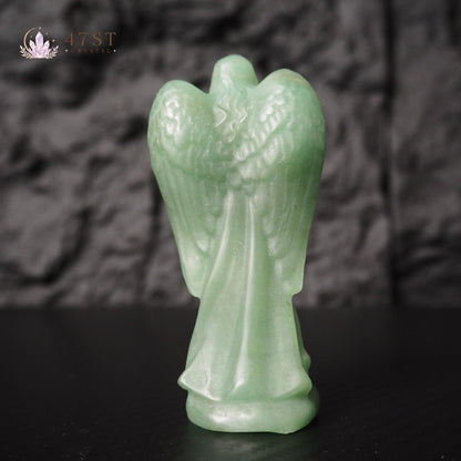 Green Aventurine Angel Carving