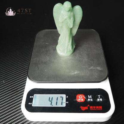 Green Aventurine Angel Carving