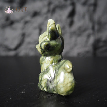 Serpentine Fox Carving
