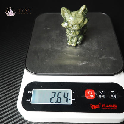 Serpentine Fox Carving