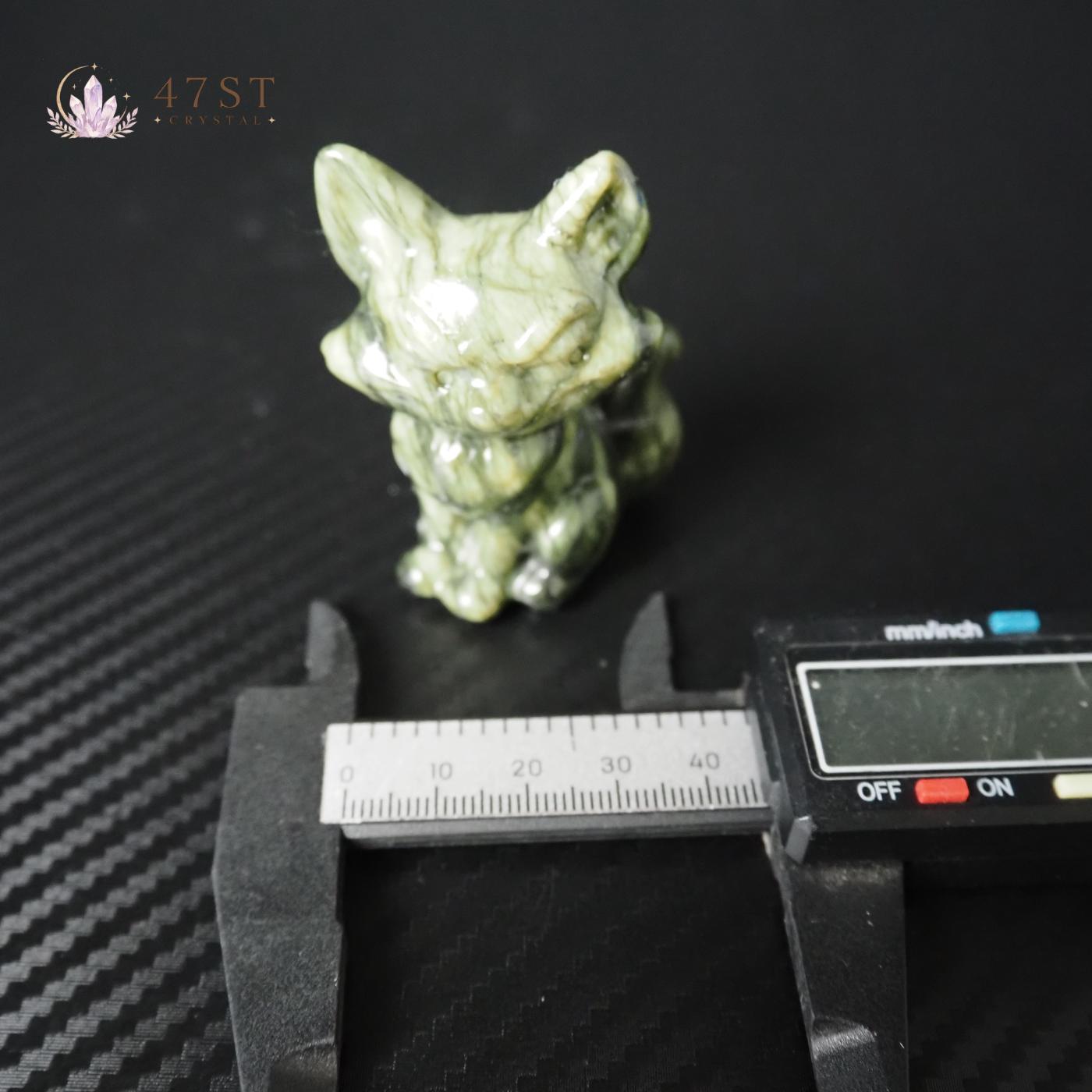 Serpentine Fox Carving