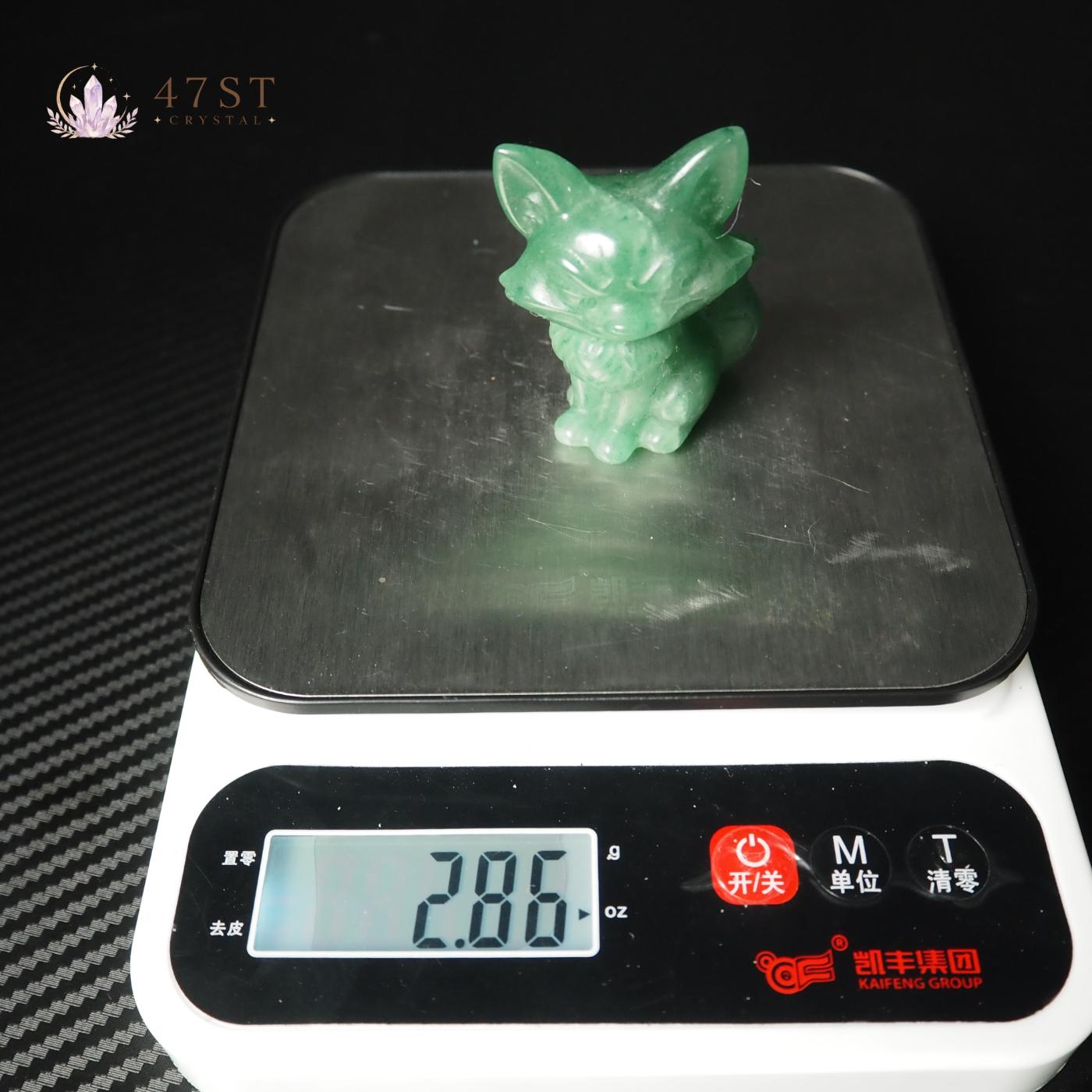 Green Aventurine Fox Carving