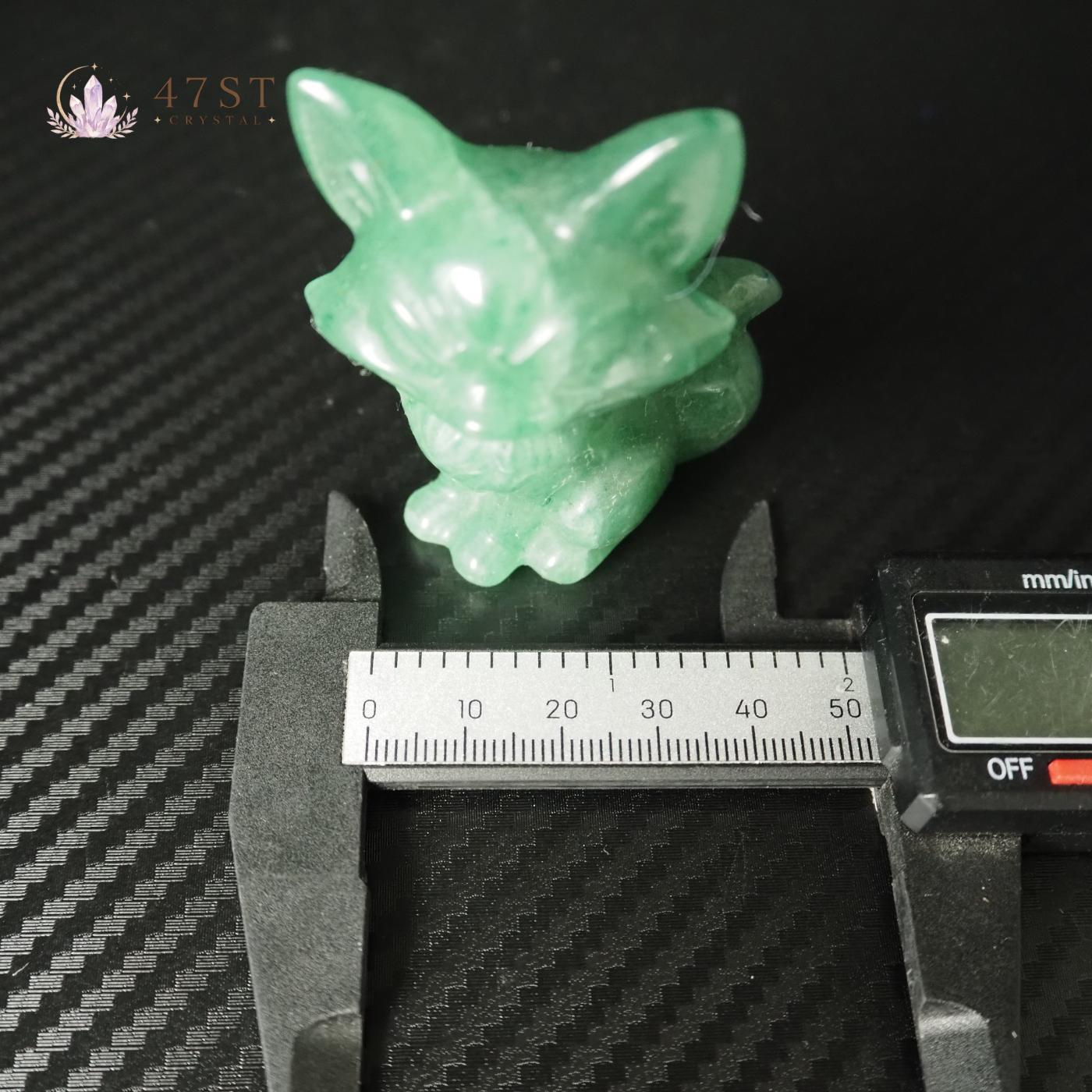 Green Aventurine Fox Carving