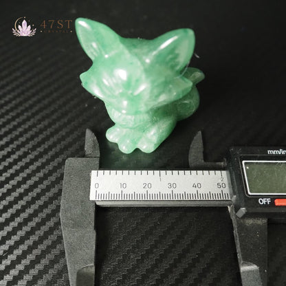 Green Aventurine Fox Carving
