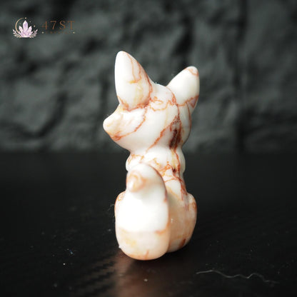 Red Line Jasper Fox Carving