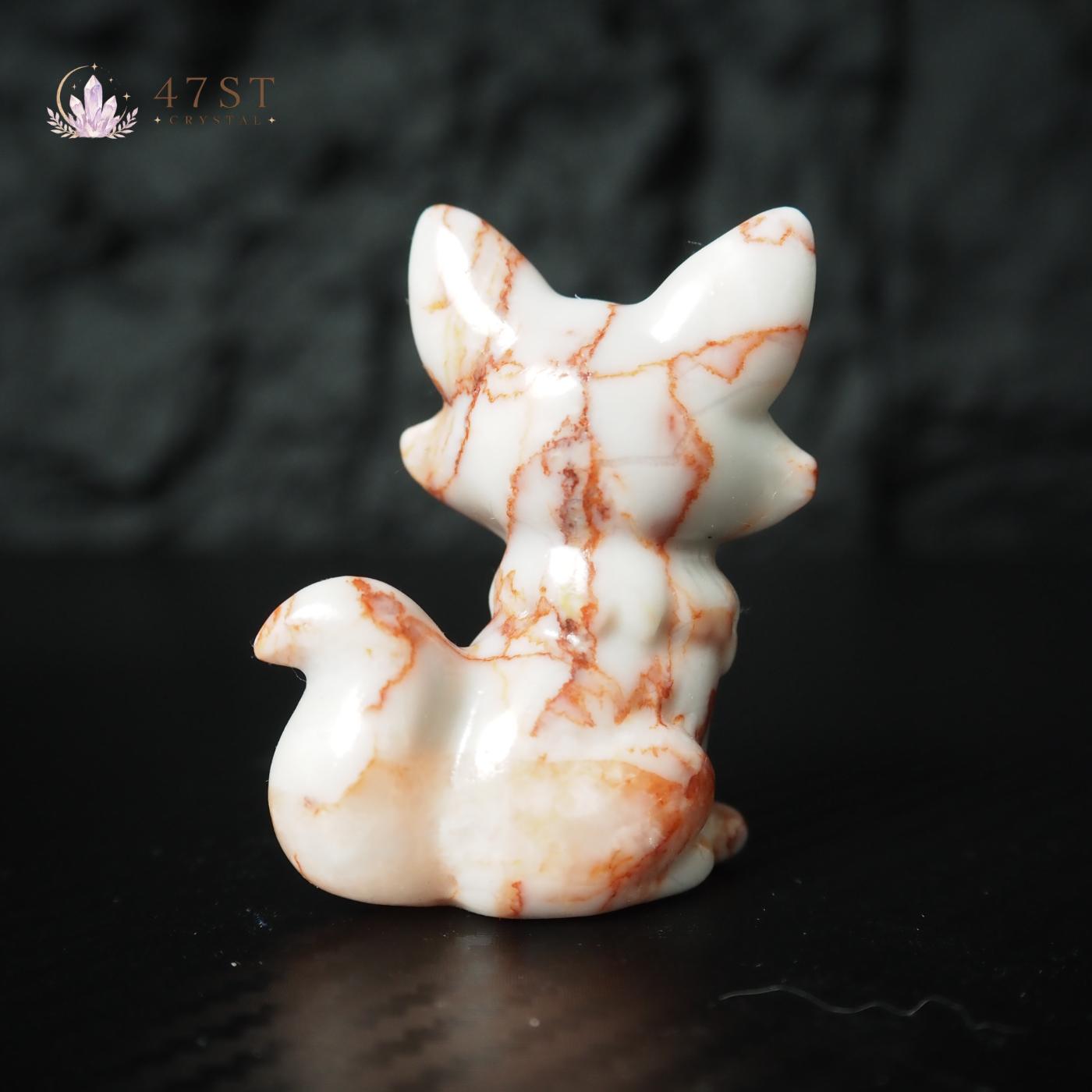 Red Line Jasper Fox Carving