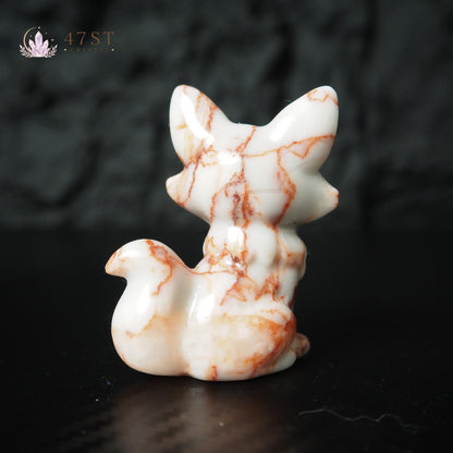 Red Line Jasper Fox Carving