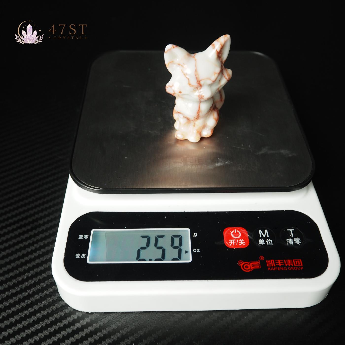 Red Line Jasper Fox Carving