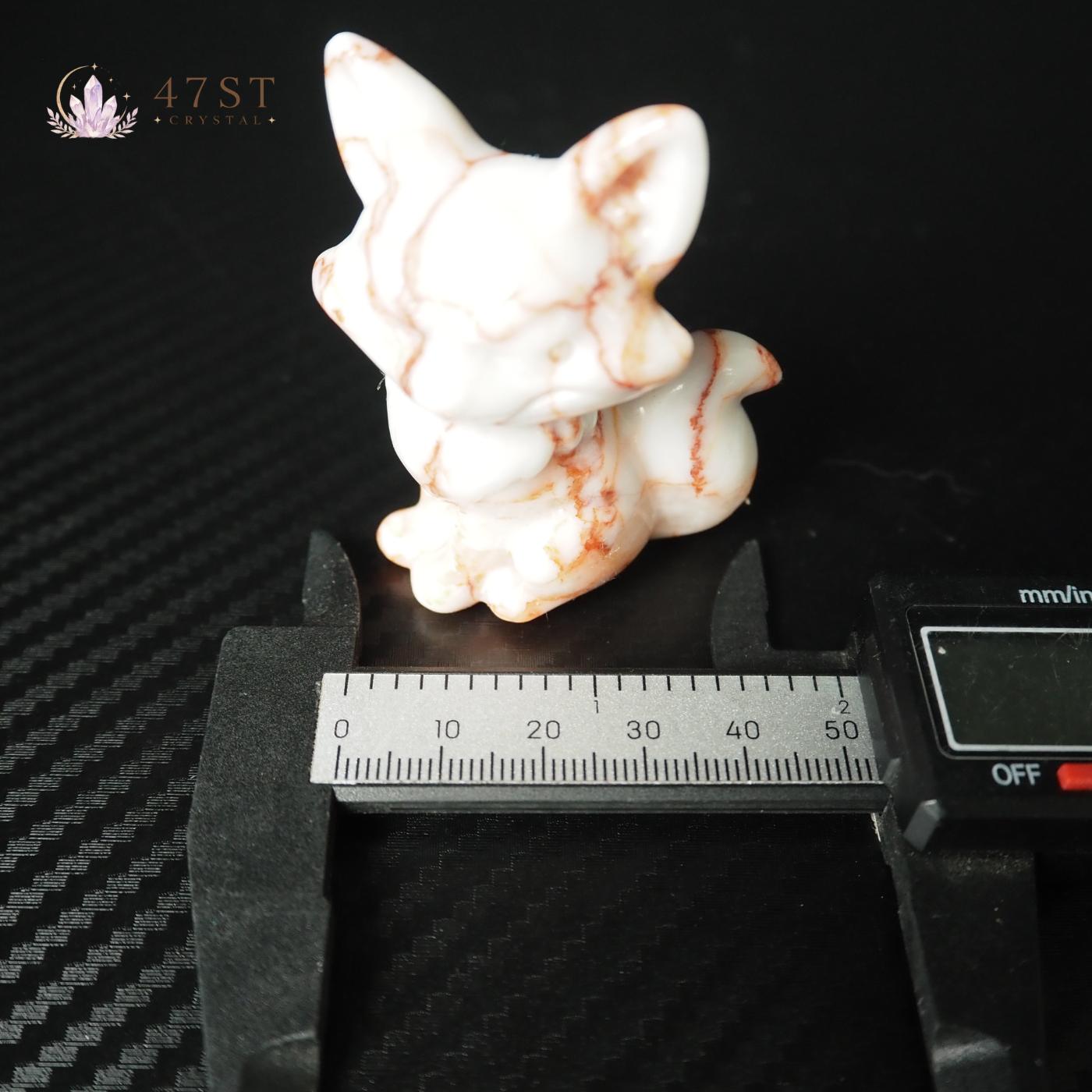 Red Line Jasper Fox Carving
