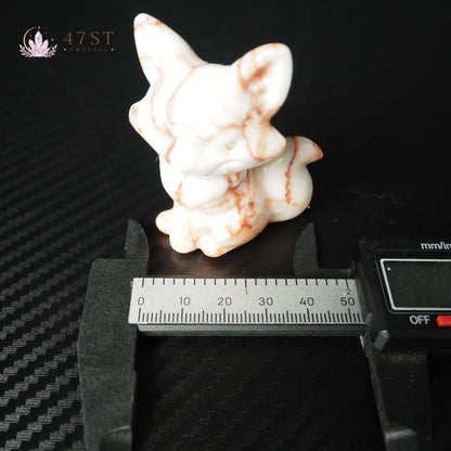 Red Line Jasper Fox Carving