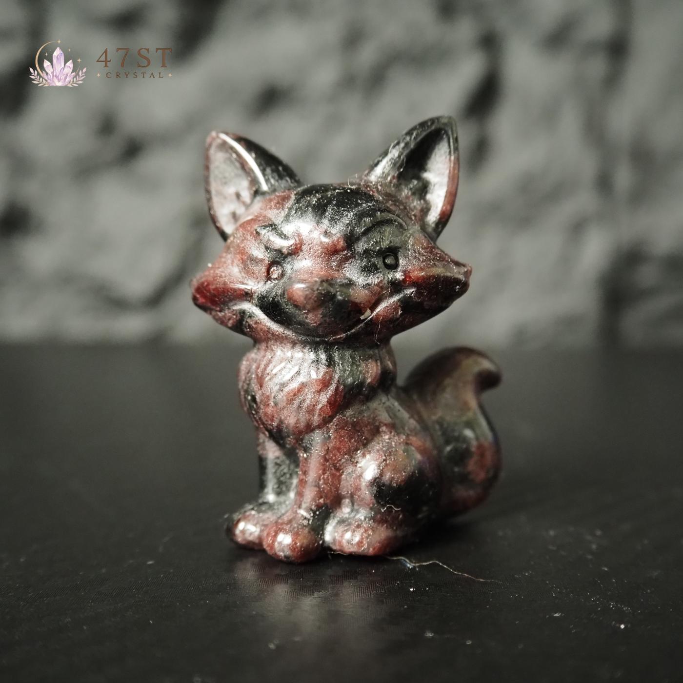 Garnet Fox Carving