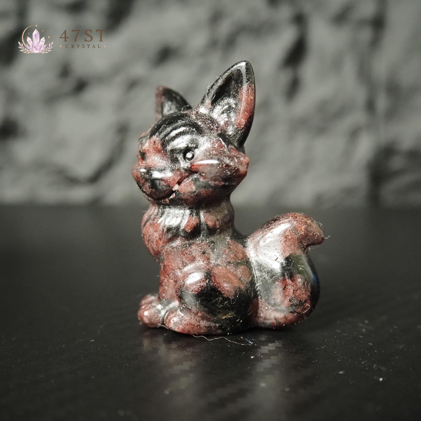 Garnet Fox Carving
