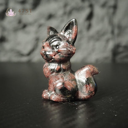 Garnet Fox Carving