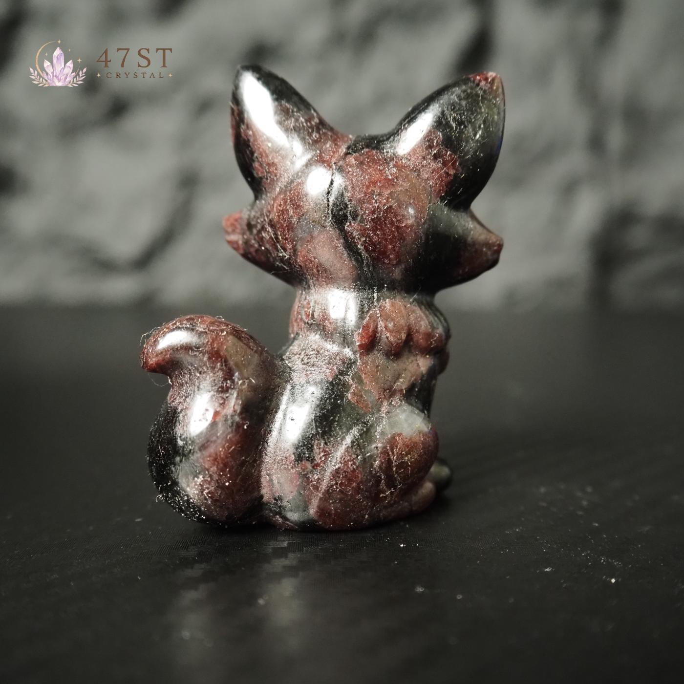 Garnet Fox Carving
