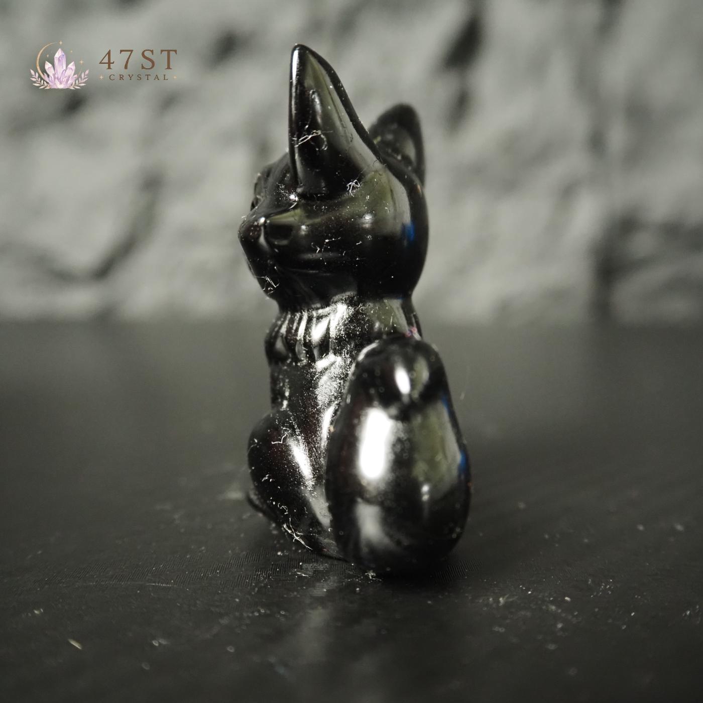 Obsidian Fox Carving