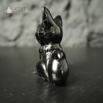 Obsidian Fox Carving