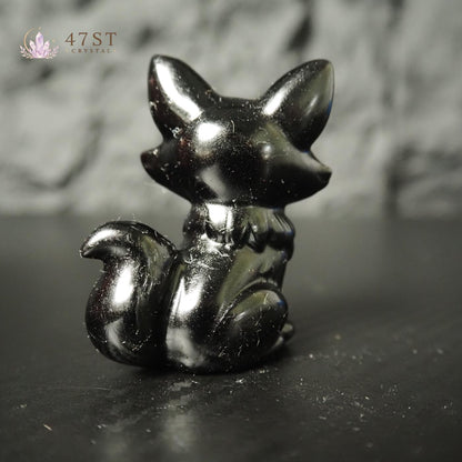 Obsidian Fox Carving