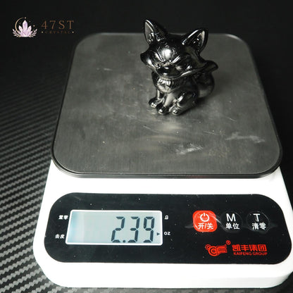 Obsidian Fox Carving