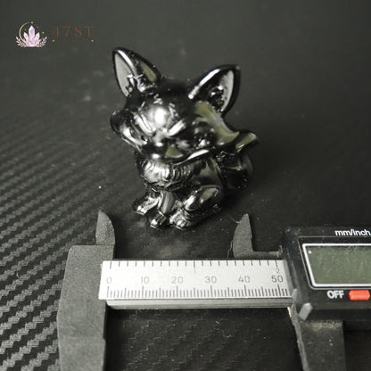 Obsidian Fox Carving