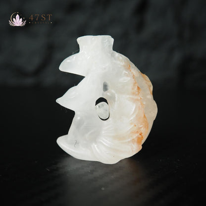 Fire Quartz Fox Carving