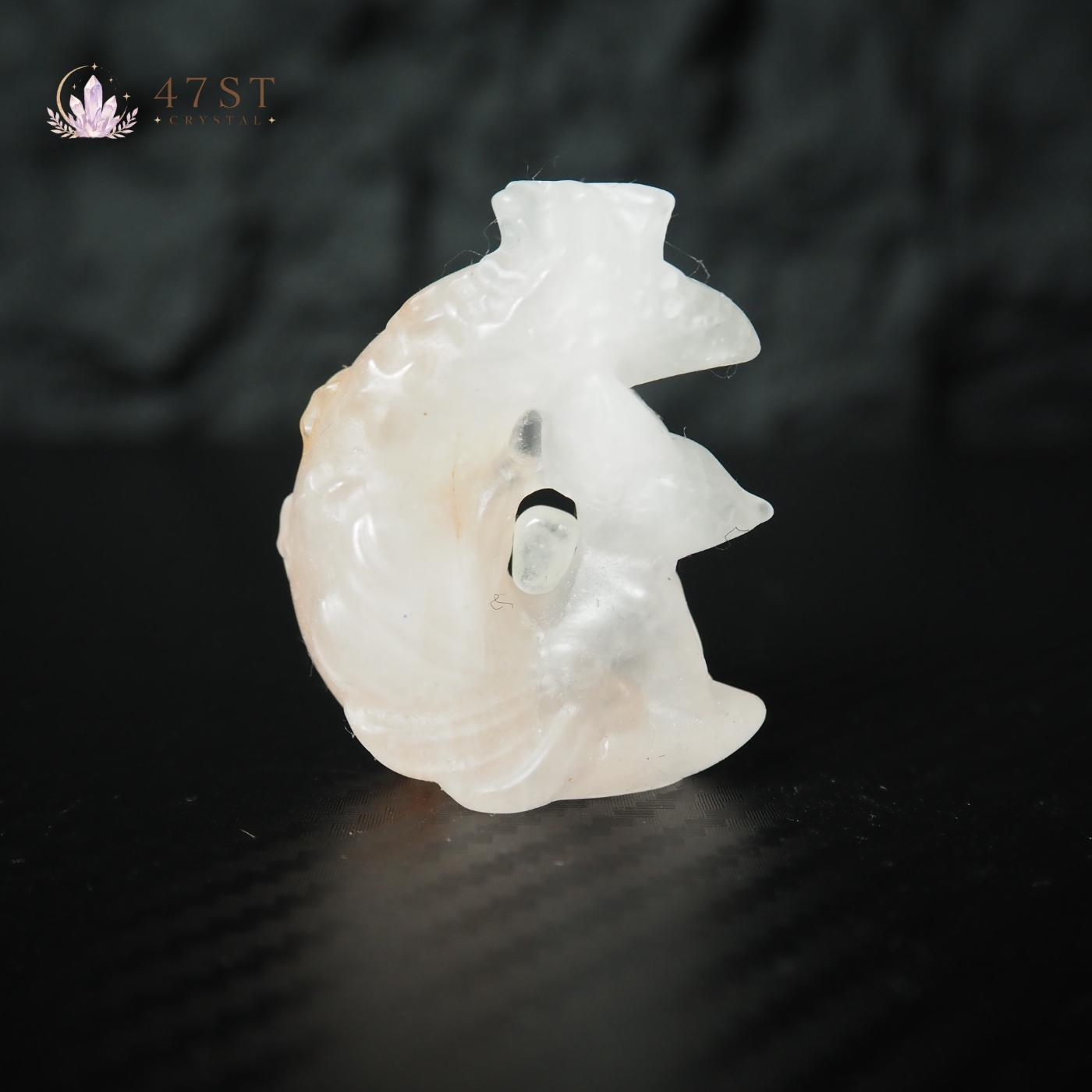 Fire Quartz Fox Carving