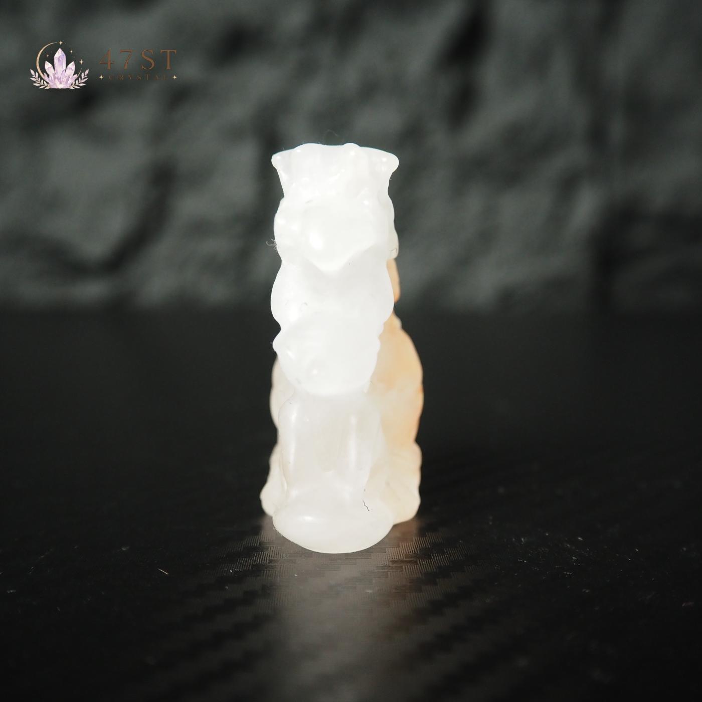 Fire Quartz Fox Carving