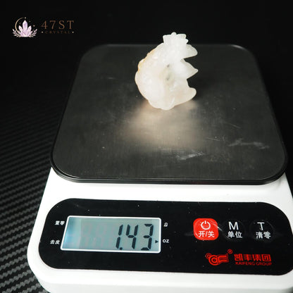 Fire Quartz Fox Carving