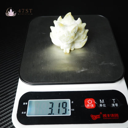 Serpentine Nine-Tail Fox Carving