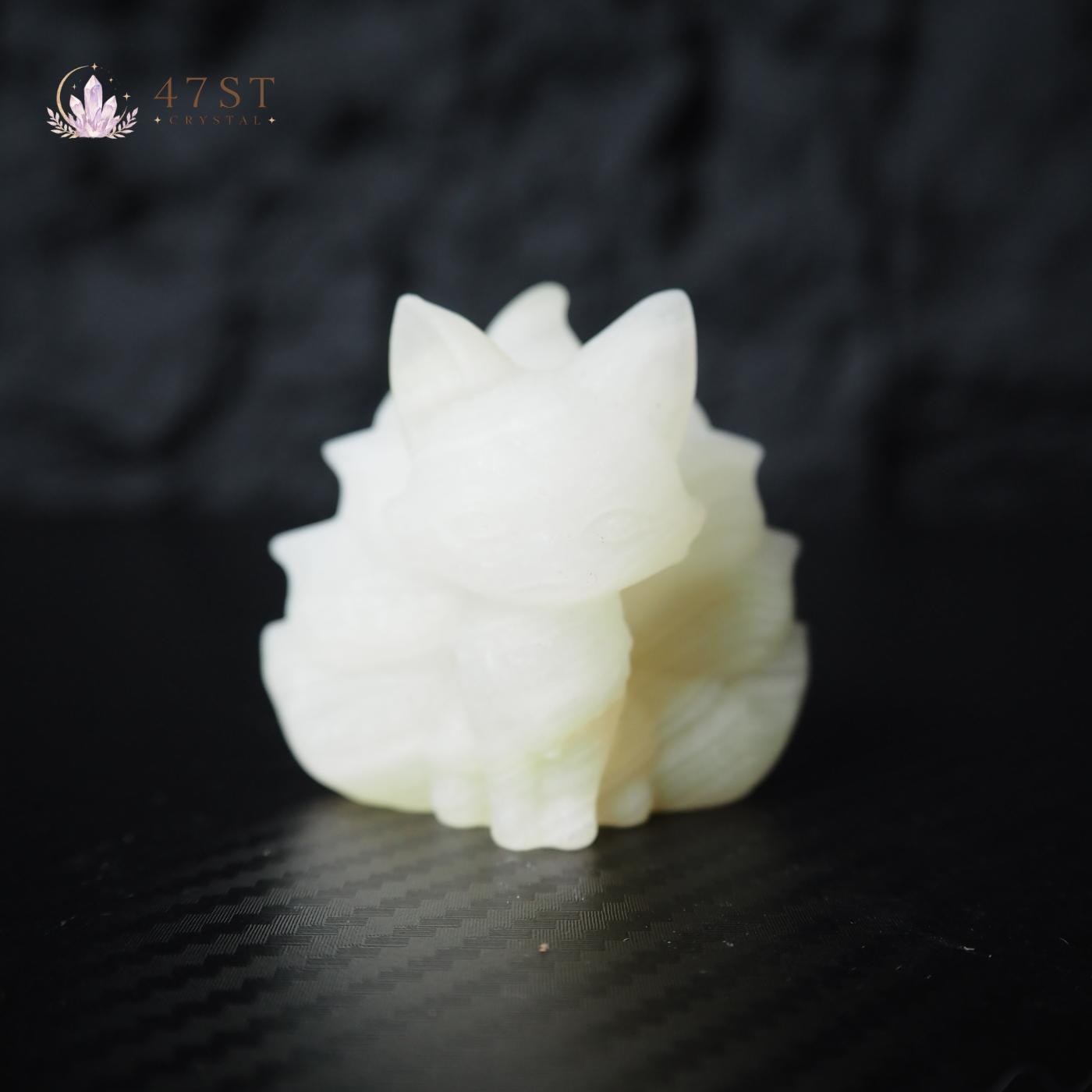 Afghan Jade Nine Tail Fox Carving