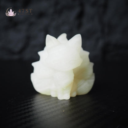 Afghan Jade Nine Tail Fox Carving