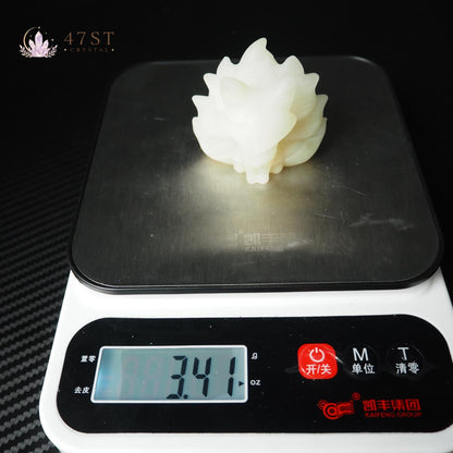 Afghan Jade Nine Tail Fox Carving
